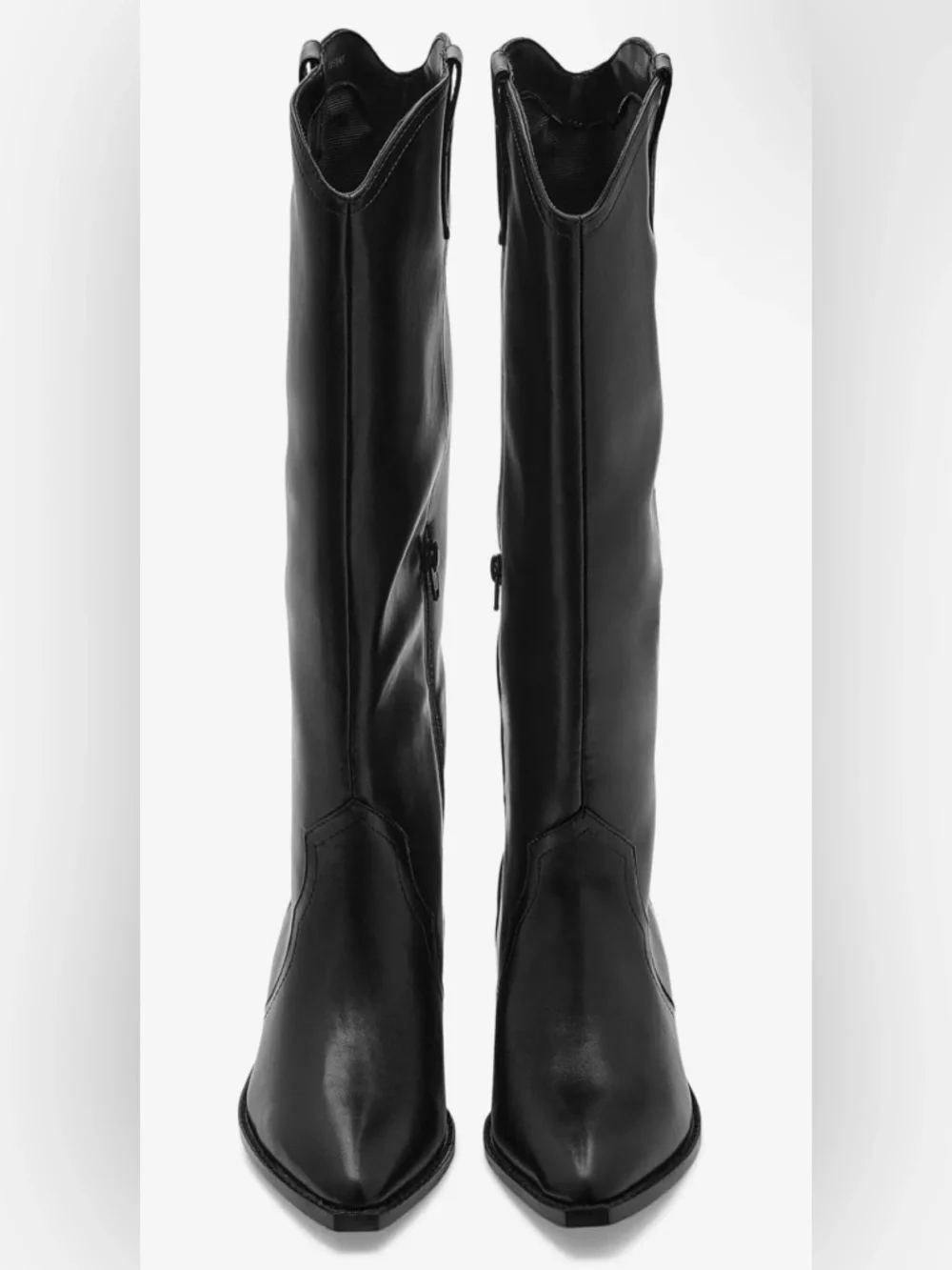 Dolce Vita Kit Black Women's Knee-High Western Boot faux vegan leather NEW